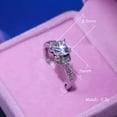 thumbnail image 4 of EOEMY 925 Sterling Silver Crystal Bow Ring Women'S Wedding Rings Jewelry Size 6-10-9, 4 of 6