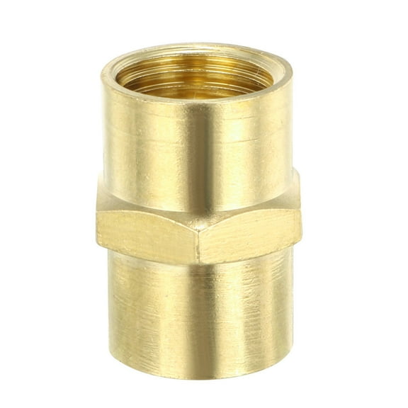 Brass Pipe Fitting , Equal Coupling , 1/4" NPT Female ×1/4" NPT Female 5pcs