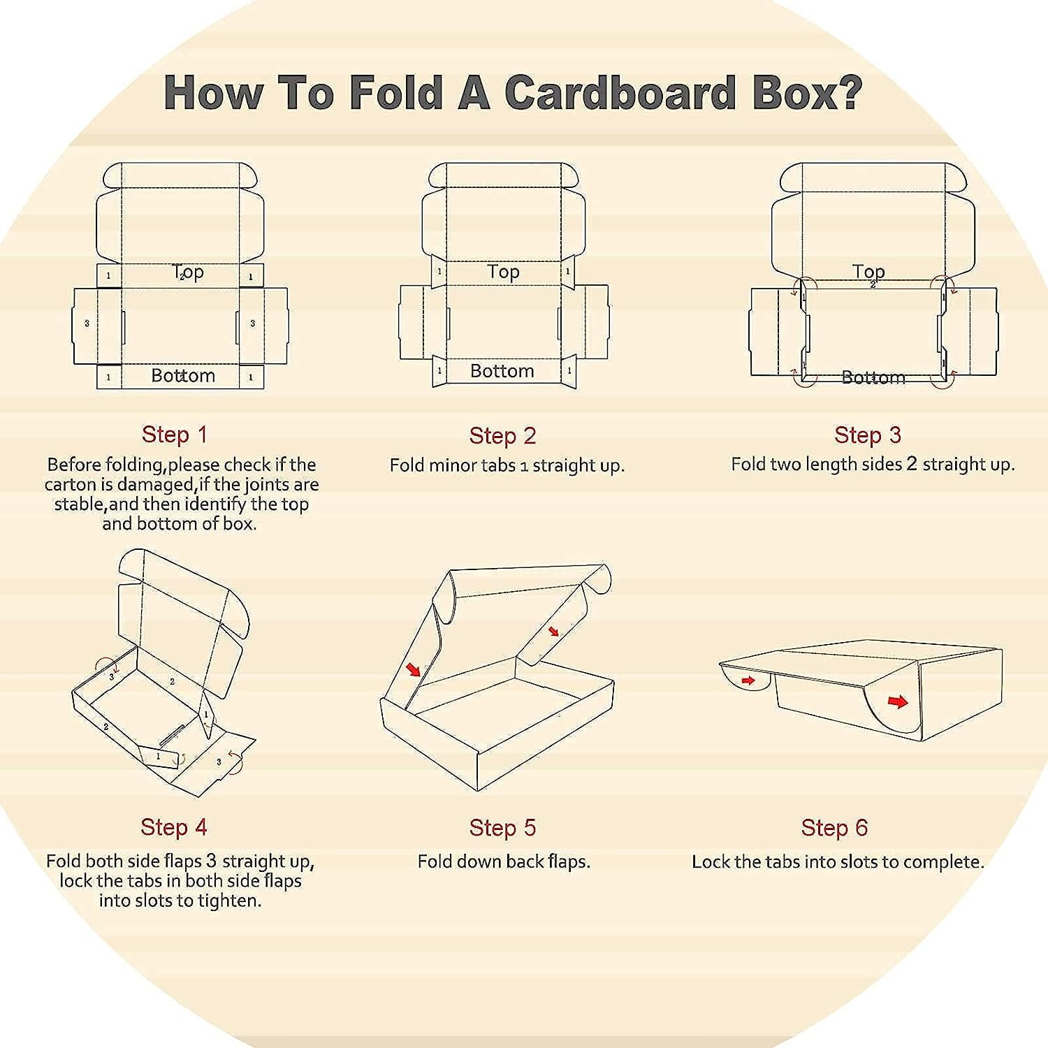 25 Pack 13x10x2 Brown Corrugated Shipping Boxes