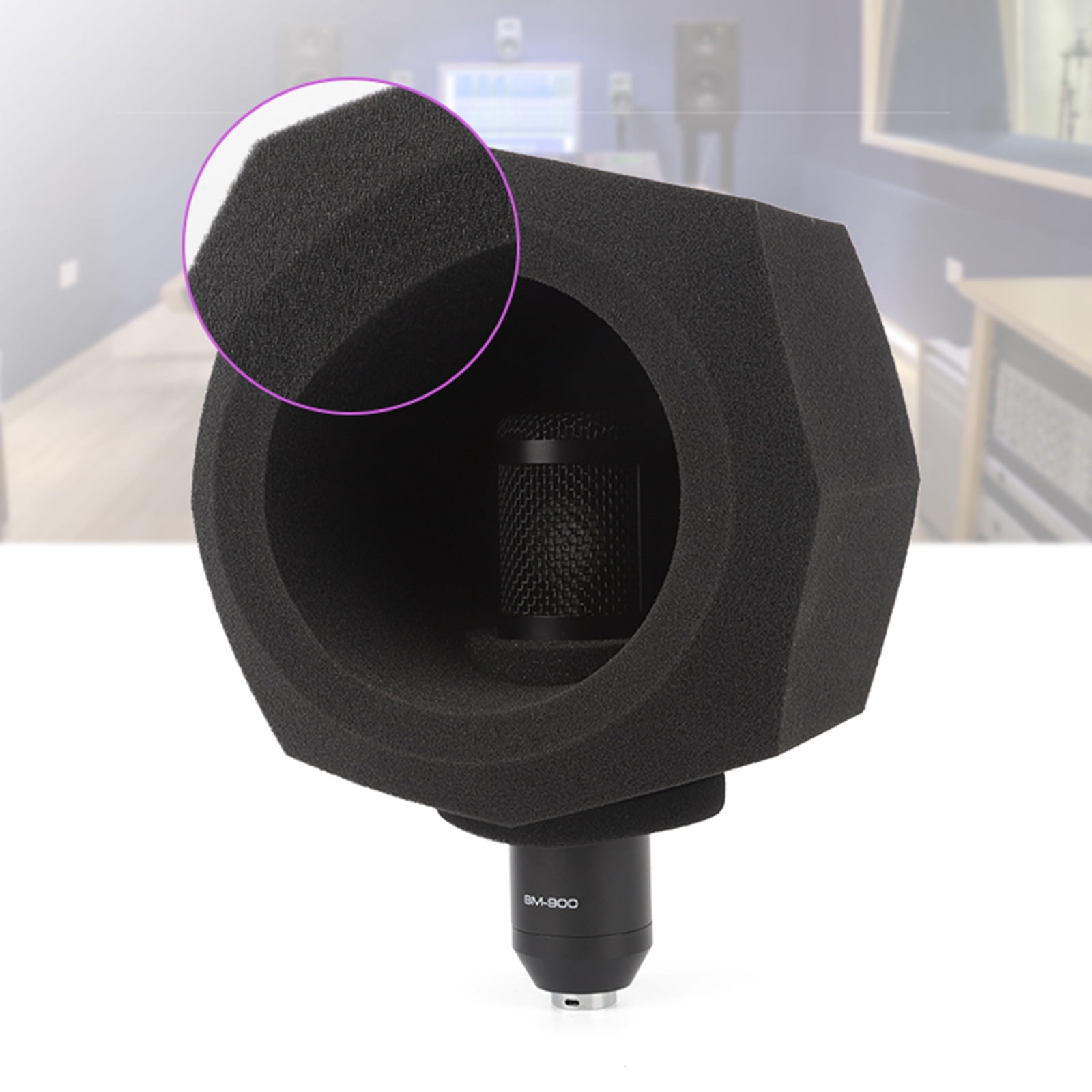 High Quality for Pop Filter Foam Pro Microphone Custom Studio Mic Shield Portable Vocal Booth Recording Wind Screen