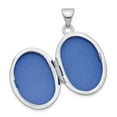 thumbnail image 6 of 14K White Gold Plated 22mm Oval Locket Pendant, 6 of 7