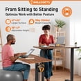 thumbnail image 2 of Electric Standing Desk 47x24 Inches, Height Adjustable Sit Stand Computer Desk for Home Office, 2026 Latest Quiet Motor, Memory Preset, Digital Display, 2 Holders, 2 of 7