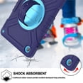 thumbnail image 5 of Shockproof Protective Case for Samsung Galaxy Tab A11 8.7" 2025(SM-X130/X135), Rugged Heavy Duty Cover with 360° Rotating Kickstand, Adjustable Shoulder Strap,Blue,For Galaxy Tab A11, 5 of 8