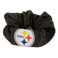 thumbnail image 1 of Caseys 8669910007 Support de Queue de Cheval Torsadé pour Cheveux Pittsburgh Steelers - Noir, 1 of 1