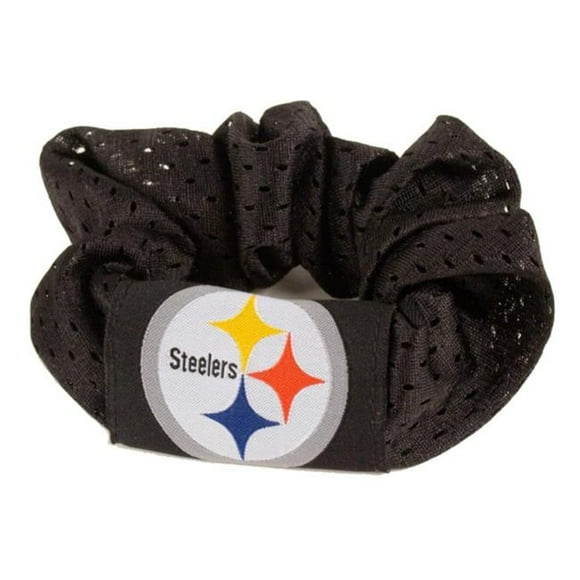 Caseys 8669910007 Pittsburgh Steelers Hair Twist Ponytail Holder - Black