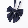 thumbnail image 2 of Xfvqtps Girls Bow Tie Solid Color Bowties Adjustable Neckties for Uniform School Party Navy, 2 of 4