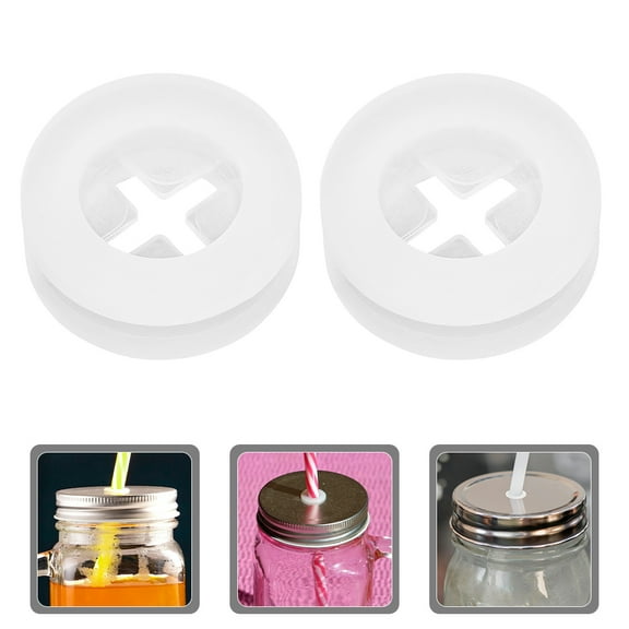 MLINS 30 Pcs Straw Hole Plugs for Lid Silicone Grommets Lids White