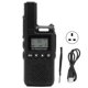 thumbnail image 1 of Mini walkie talkie portátil de 99 canales, radio bidireccional portátil de largo alcance para hotel, 100-240 V, negro (enchufe del Reino Unido), 1 of 5