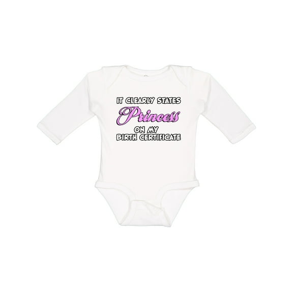 Inktastic Princess Girls Long Sleeve Baby Bodysuit