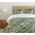 thumbnail image 4 of Ambesonne Sage Duvet Cover Set, Awakening of Nature's Spring, Twin, Pale Reseda Green Amber, 4 of 4