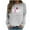 Gray, variant on Pink Breast Cancer T Shirts for Women Inspirational Letter Print Cancer Awareness Tops Comfy Long Sleeve Drop Shoulder Pullovers Fall Casual Holiday Tees White XXL
