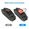 thumbnail image 5 of APPLAYERR Power Cord Switch for Outdoor Equipment Lights 14AWG 16AWG Cord 12V-220V PA66 Waterproof Dust-Resistant 2 Pack, 5 of 7