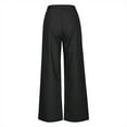 thumbnail image 3 of FNFYFH Clearance Ladies Plus Size Linen Pants Solid Color, 3 of 5