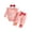 Pink, variant on JIAYUE Baby Girls3-Piece Outfit Letter Print Ruffle Long Sleeve Bodysuit Floral Decor Pants Bow Headband Set For Casual Wear,6-12 Months