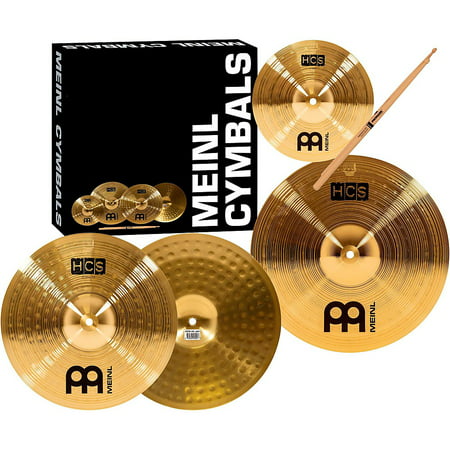 Meinl HCS Cymbal Pack with FREE Splash, Sticks, and (Best Mid Range Cymbal Pack)