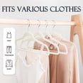 thumbnail image 3 of Perchas de terciopelo HOUSE DAY Ivory, 60 unidades, para ropa, 3 of 9