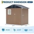 thumbnail image 2 of Garvee 6.5 x 4.3 ft Metal Storage Shed, with Window, Lockable Door & Air Vent, Multi-Colour, 2 of 10