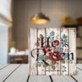 thumbnail image 2 of Christian Prayer Sign - He is Risen Rustic Wooden Box Sign, Farmhouse Rustic Wall Art Decor Home Office Decoration 5"x5", 2 of 8