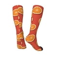 thumbnail image 2 of Knee High Socks for Men and Women, Cute Orange Piece Red Althletic Compression Socks, Support Long Tube Socks for Outdoor Sport, Calf Socks, High Stockings for Women Men, 2 of 7