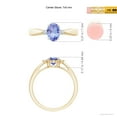 thumbnail image 4 of ANGARA Natural Tapered Shank Tanzanite Ring with Diamond Accents in 14K Yellow Gold for Women (Size-7x5mm) | December Birthstone, Anniversary, Jewelry Gift for Women | Natural Tanzanite Ring, 4 of 8