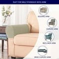 thumbnail image 5 of Stretch Armrest Covers Spandex Arm Covers for Chairs Couch Sofa Armchair Slipcovers for Recliner Sofa with Twist Pins 2pcsSand, 5 of 6