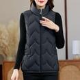 thumbnail image 2 of UAMVSH Plus Size Quilted Vest Women Zip Up Stand Collar Winter Jacket Soft Warm Thick Sleeveless Outwear with Pockets, 2 of 4