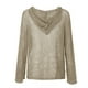 thumbnail image 3 of Gibobby Suéter casual mujer, Suéter de punto suave con cuello redondo para mujer(Caqui,M), 3 of 5