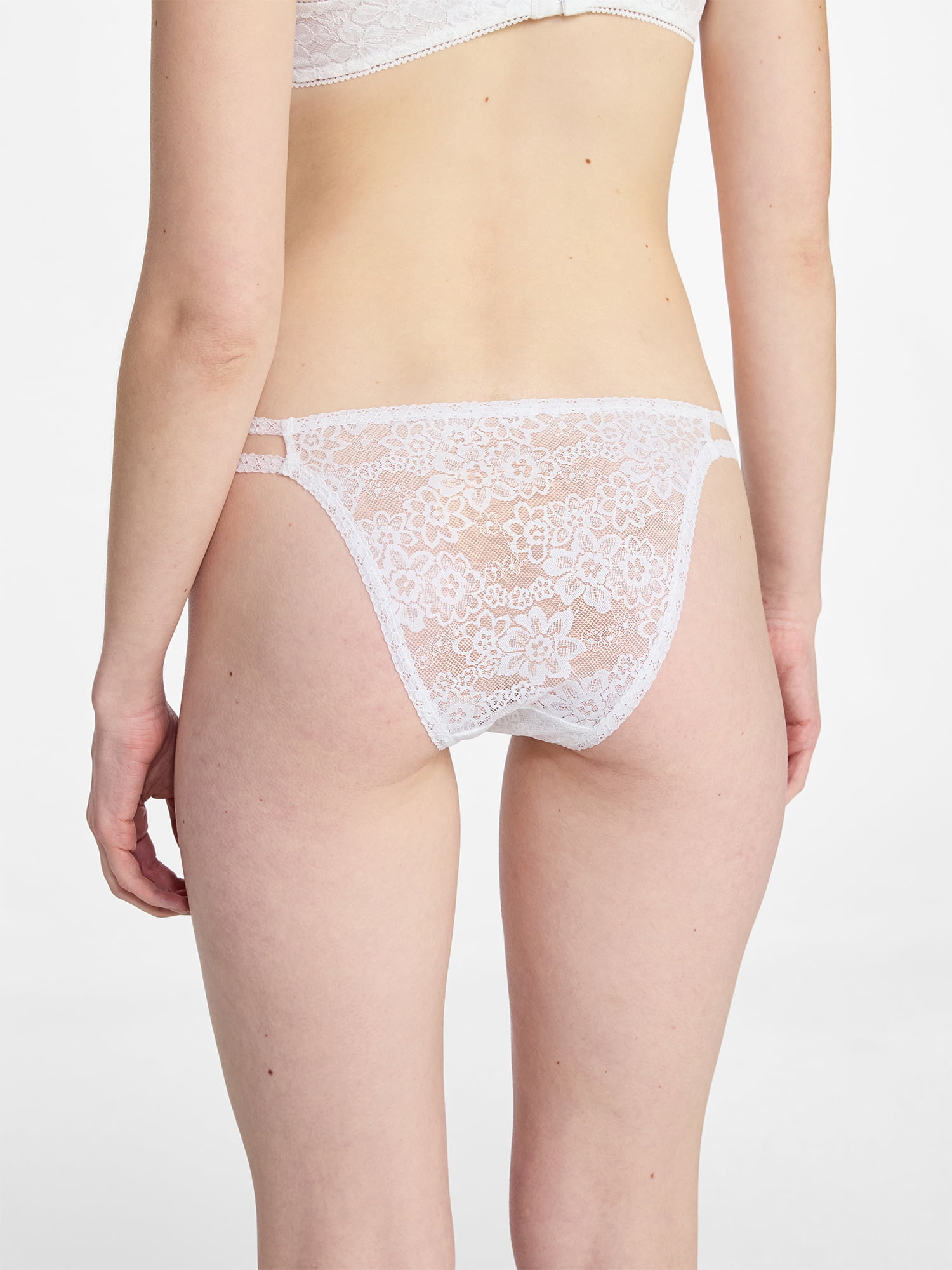No Boundaries Strappy Lace Cheeky Panties, 3-Pack, Women's, Sizes XS-XXXL