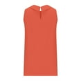 thumbnail image 5 of CFLVAEK Womens Tank Tops Cotton Linen Sleeveless Shirts Plus Size Round Neck Tank Top Solid Casual Summer Solid Color Shirts Orange S, 5 of 7