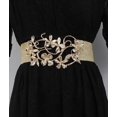 thumbnail image 4 of Women s Fashion Floral Buckle Elastic Corset Female Cummerbund Coat Waistband Dress Decration Wide Belt J030 cinturon negro, 4 of 5