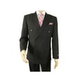 thumbnail image 3 of Men Pacelli Double Breasted Suit Classic Peak Lapel Pleated pants GILBERT Black, 3 of 10