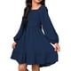 thumbnail image 1 of Vestido Largo de Manga Larga de Color Sólido de Moda Y Cómodo para las Niñas con Falda Plisada de Cinturón para Diario, Viajes, Vacaciones, Fiestas de Cumpleaños, 1 of 8