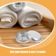 thumbnail image 2 of Jabonera redonda de aluminio con base de drenaje, caja de almacenamiento portátil para lavabo de baño y viajes., 2 of 7