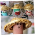 thumbnail image 2 of Mini sombrero de paja tejido, adorno para sombrero, Mini cubiertas para botellas de vino, modelo de sombrero, Mini adorno para casa, sombreros de muñeca en miniatura, 24 Uds., 2 of 5