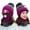3Pcs/Set Dark Grey, variant on Visland Womens Pom Beanie Hat Scarf&Mask Set,Fleece Lined Knit Ski Winter Warm Set