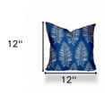 thumbnail image 3 of HomeRoots 12" X 12" Blue And White Enveloped Tropical Throw Indoor Outdoor Pillow Cover, 3 of 5