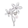 thumbnail image 2 of Fasijew Women Flower Brooch Cardigans Brooch Flower Brooch Shiny Lightweight Exquisite Clothes Decoration Sweater Coat Collar Decor Clothes Pin, 2 of 7