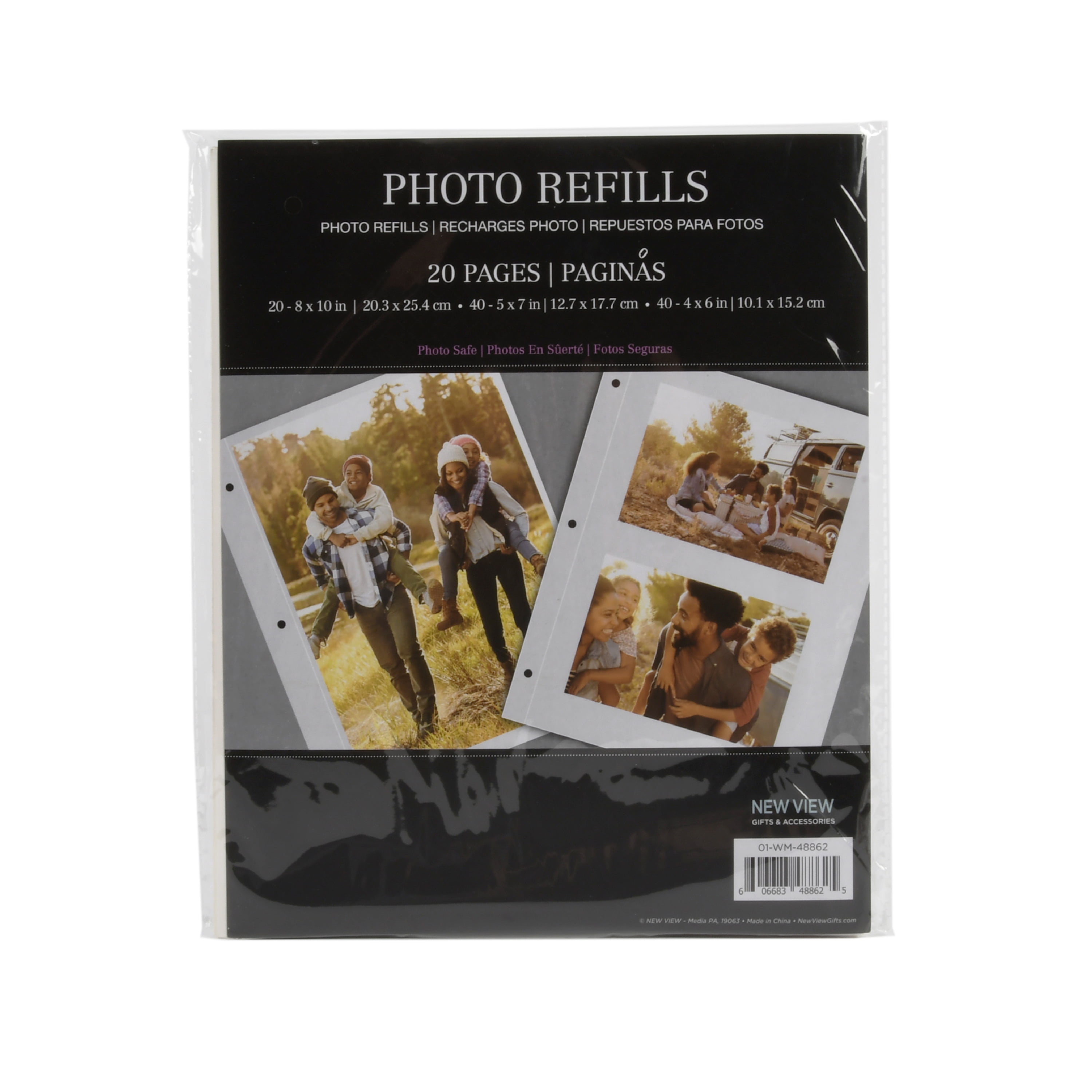 (2 pack) New View Gifts 8" x 10" Magnetic Photo Album Page Refills, 20 Pages