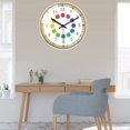 thumbnail image 3 of Reloj de pared para niños silencioso que no hace tictac, reloj decorativo colorido con pilas para dormitorio de niños, 3 of 5