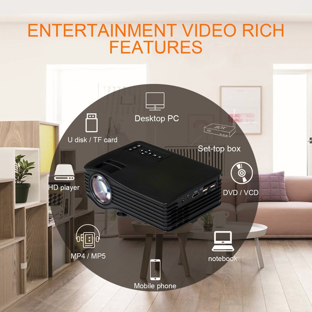 Portable Uc36 1080p Full High Definition Home Theater 3d Cinema