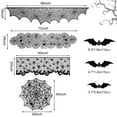 thumbnail image 2 of 64PCS Halloween Decorations - Halloween Spider Web Lace Mantel Scarf, Table Covers and Lampshade, 3D Bats for Halloween Decorations Indoor, 2 of 8