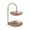 Copper, variant on Necklace Display Stand, 2 Tier Jewelry Holder, Tabletop Jewelry Organizer Tower with Round Storage Tray, Organizer Tower for Bracelets Necklaces Earrings Makeups, 1 Pcs, 7.87x11.8"
