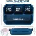 thumbnail image 2 of Recipiente Bento Box para almuerzo con forma de concha y tortuga, 1200 ml, color azul marino, 2 of 6