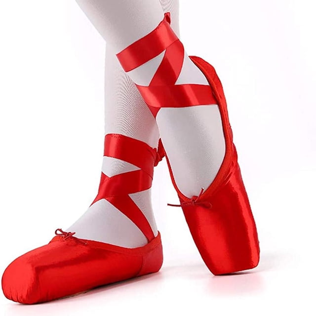 Zapatos de baile de ballet para Mujeres Niñas Baoblaze Rojo 39 Zapato de baile