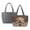 Brown Labrador Paws, variant on FOR U DESIGNS Dreamcatcher Deer Print Quilted Tote Bag for Women Lightweight Tote Purse with Pockets Two Tone Reversible Shoulder Bag for Travel Work School Gym 2026