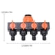 thumbnail image 3 of Divisor de manguera de jardín para exteriores Desviador de agua de cuatro vías | Controlador de agua multiconector | Entrada de grifo universal | PVC resistente a la oxidación | Juntas a prueba de, 3 of 9