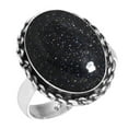 thumbnail image 1 of 925 Sterling Silver Ring For Women - Men Blue Sunstone Gemstone Silver Ring Size 11.5 Costume Silver Ring Size 11.5 Valentine's Day Gift For Ladies Gemstone 925 Silver Jewelry, 1 of 5
