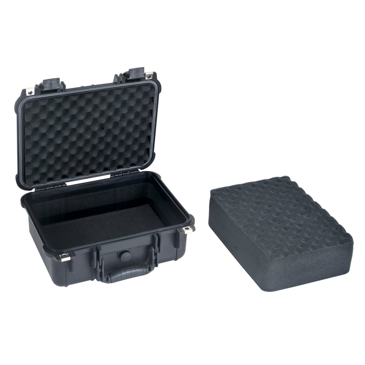MEIJIA Portable All Weather IP67 Waterproof Hard Case with Foa,Fit Use of Drones,Camera,Equipments,Pistols,Elegant Black,13.35 x11.63x5.98inches