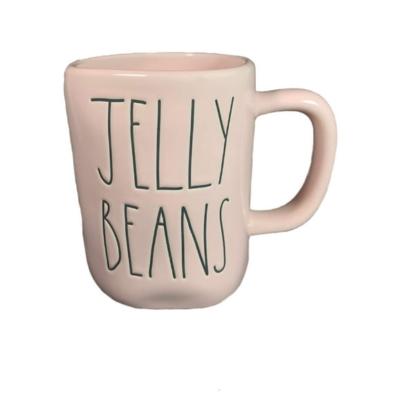Rae Dunn JELLY BEANS Mug - allside pink - ceramic - Very rare!