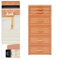 thumbnail image 5 of 5 Tiers Storage Cabinet with 6 Drawers+Wheel, Floor Storage Cabinet 38*32*84cm（Orange）, 5 of 18